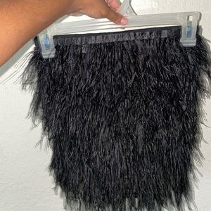Black feather skirt